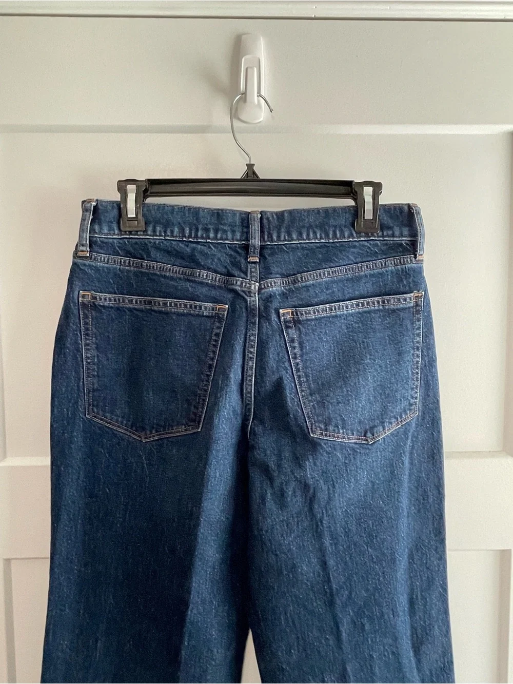 J. Crew Wide Leg Full Length Dark Wash Jeans Size 28
